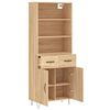 vidaXL Highboard sonoma eik 69,5x34x180 cm konstruert tre