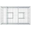 vidaXL Gabion hevet seng s&oslash;lv 100 x 60 x 55 cm Galvanisert St&aring;l