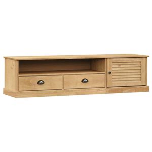 vidaXL TV-benk VIGO gr&aring; 156x40x40 cm heltre furu