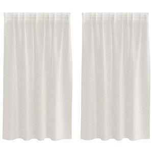 vidaXL Voile Gardin med gardiner 2 pcs Krem 140 x 140 cm Polyester
