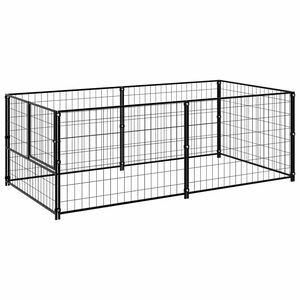 vidaXL Hundebur svart 200x100x70 cm st&aring;l