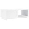 vidaXL Kaffebord Hvit 95 x 50,5 x 35 cm Konstruert tre