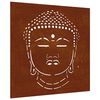 vidaXL Veggdekorasjon til hage 55x55 cm cortenst&aring;l Buddha-design