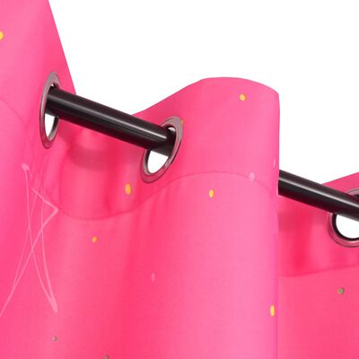 vidaXL Lystette gardiner til barnerom 2 stk 140x240 cm rosa