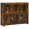 vidaXL Serviesskap R&oslash;kt Eik 98,5 x 33 x 80 cm Konstruert tre