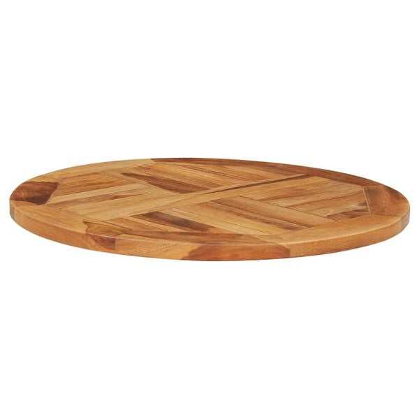 vidaXL Roterende bordplate heltre teak
