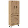 vidaXL H&oslash;yskap 2 pcs Artisan Eik 69,5 x 34 x 180 cm