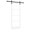 vidaXL Skyved&oslash;r ORKDAL Hvit 83 x 202 cm Massivt furutre og glass