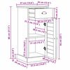 vidaXL Baderomsskap med d&oslash;r VIGO Brun og Honningbrun 37,5 x 34 x 80 cm