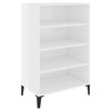 vidaXL Skjenk h&oslash;yglans hvit 57x35x90 cm konstruert tre