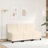 vidaXL | Modul Sofa Enhet Armfri | Krem 55 x 74 x 82 cm Kordfløyel