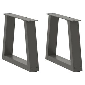vidaXL Salongbordben V-formet 2 stk antrasitt 30x(30-31,3) cm st&aring;l