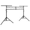 vidaXL Lysstativ svart 338x115x(180-300) cm st&aring;l