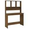 vidaXL Skrivebord med hyller brun eik 110x45x157 cm konstruert tre