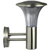 Luxform Soldrevet LED-hagevegglampe Reims rustfritt st&aring;l