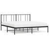 vidaXL Sengeramme i metall med sengegavl svart 183x213 cm