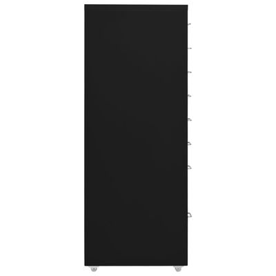 vidaXL Mobilt arkivskap svart 28x41x109 cm metall