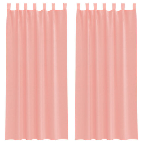 vidaXL Voilegardiner med hemper 2 stk rosa 140x225 cm