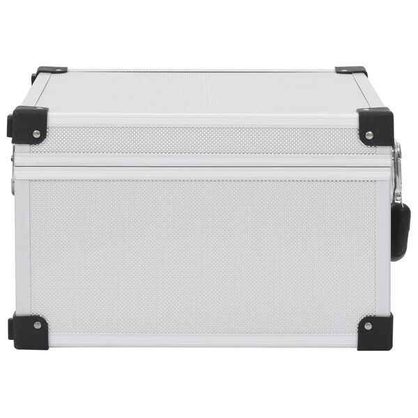 vidaXL CD-koffert for 40 CD-er aluminium ABS s&oslash;lv