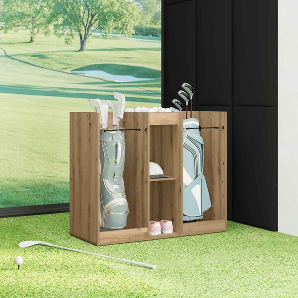 vidaXL Golfskap Ensfarget Artisan Eik 102 x 45 x 85,5 cm