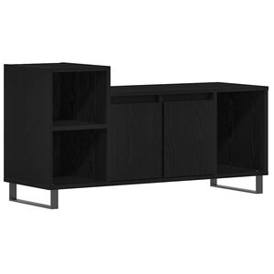 vidaXL TV-benksett Svart Eik 100 x 35 x 55 cm Konstruert tre