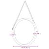 vidaXL Veggspeil med stropp hvit &Oslash; 55 cm