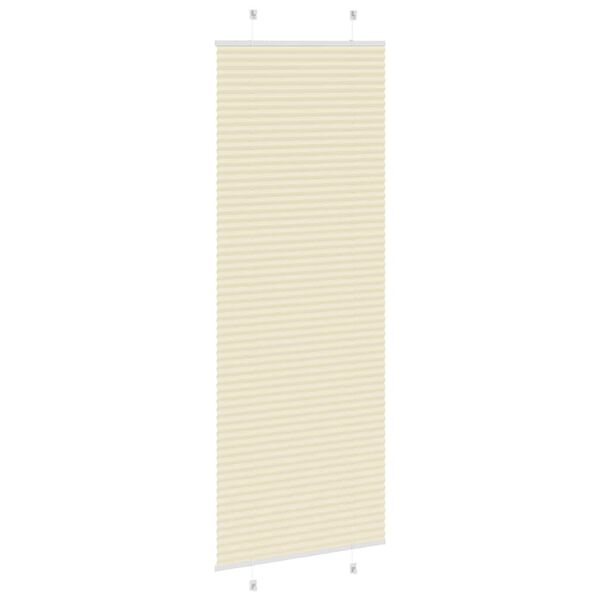 vidaXL pliss&eacute;gardin krem 80x200 cm Stoff Bredde 79,4 cm Polyester
