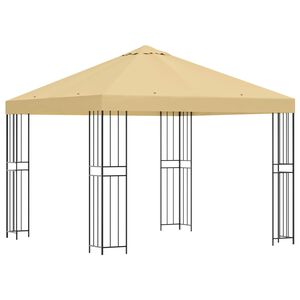 vidaXL Paviljong 3 x 3 m Krem Polyester og st&aring;l 190 gsm