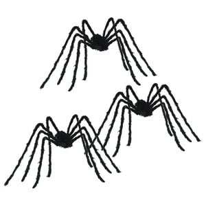 vidaXL Halloween Edderkopp Dekorasjon 3 stk. Svart 200 cm
