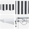 vidaXL Automatisk uttrekkbar markise LED antrasitt og hvit 450x300 cm
