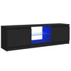 vidaXL TV-benk med LED-lys svart 120x30x36 cm
