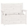 vidaXL Benk hvit 112,5x51,5x96,5 cm heltre furu