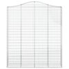 vidaXL Gabionkurver buede 5 stk 200x30x220/240 cm galvanisert jern