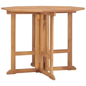 vidaXL Sammenleggbart hagebord 90x90x75 cm heltre teak