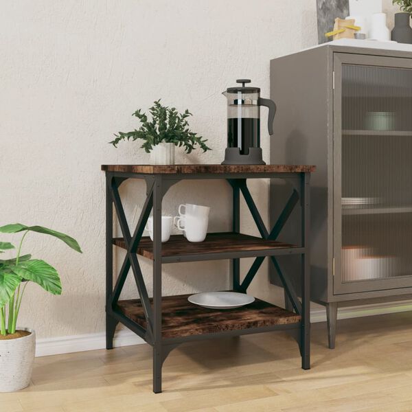 vidaXL Sidebord r&oslash;kt eik 40x42x50 cm konstruert tre