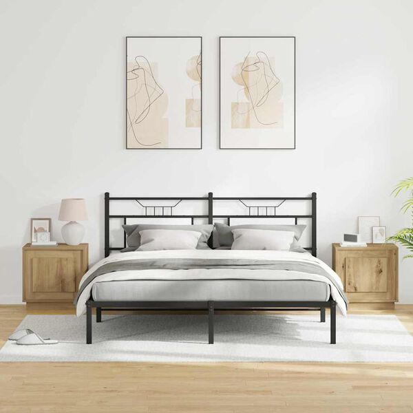 vidaXL Nattbordskap 2 pcs Artisan Eik 44 x 34,5 x 45 cm Konstruert tre