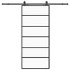 vidaXL Skyved&oslash;r med monteringssett svart 90x205 cm ESG-glass