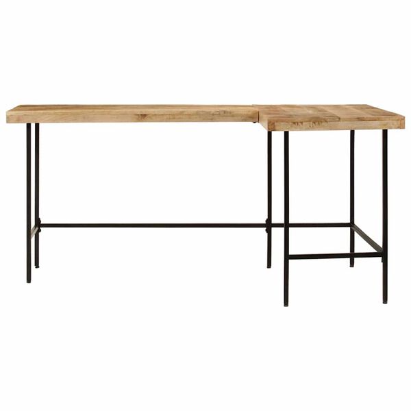 vidaXL Skrivebord 165x110x77 cm heltre mango og jern