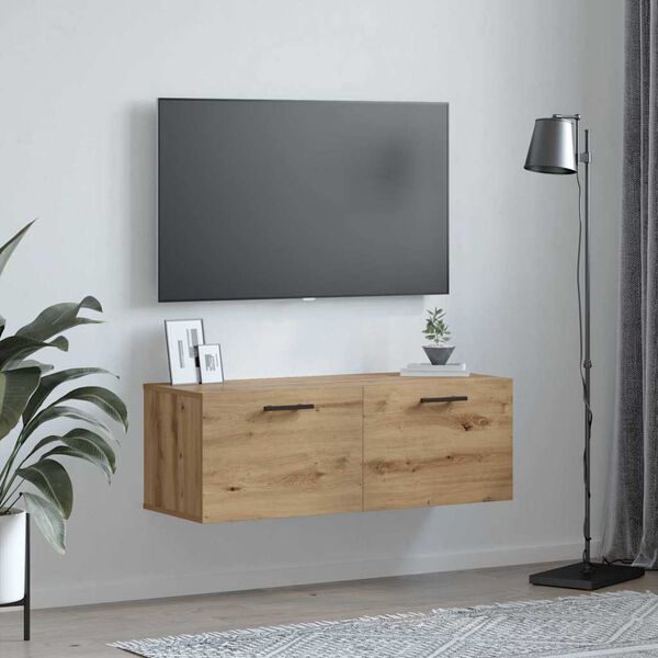 vidaXL Veggskap artisan eik 100 x 36.5 x 35 cm Konstruert tre