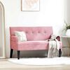 vidaXL Chesterfield Benk Rosa 112 x 65.5 x 75 cm Fløyel