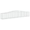 vidaXL Gabionkurver buede 25 stk 400x50x60/80 cm galvanisert jern