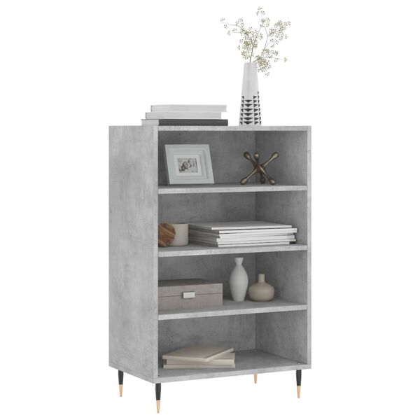 vidaXL Highboard betonggr&aring; 57x35x90 cm konstruert tre