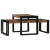 vidaXL Kaffebord 2 pcs Flerfarget 48 x 40 x 40 cm gjenvunnet heltre