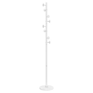 vidaXL Stumtjener hvit 176 cm pulverlakkert jern