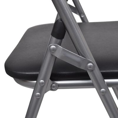 vidaXL Sammenleggbare stoler 6 stk kunstig skinn