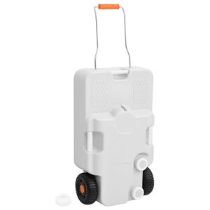 vidaXL Vanntank med hjul for camping 30 L gr&aring;