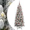 vidaXL Kunstig juletre Hvit 150 cm PVC og plast og st&aring;l og PE