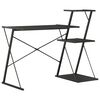 vidaXL Skrivebord med hylle svart 116x50x93 cm