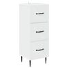 vidaXL Skuffeskap Hvit 33 x 34,5 x 89,5 cm Konstruert tre