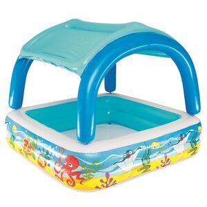 Bestway Barnebasseng med baldakin bl&aring; 140x140x114 cm 52192